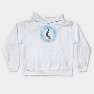 North American River Otter & Fish 2 Kids Hoodie